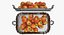 Silver Tray with Apples 3D Model