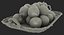 Silver Tray with Apples 3D Model