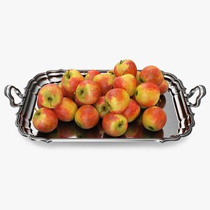 silver tray apples model