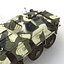 BTR 80 Rigged 3D Model