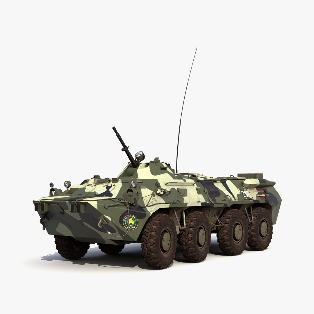 BTR 80 Rigged 3D Model 3D model preview