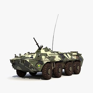 BTR 80 Rigged 3D Model