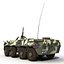 BTR 80 Rigged 3D Model