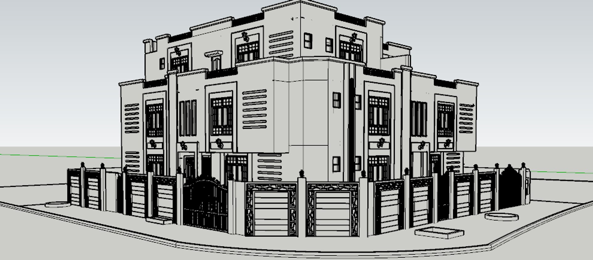 sketchup- twin villa design 3D model https://p.turbosquid.com/ts-thumb/UZ/QDECnQ/ezHzKUDg/wireframes/png/1589971347/1920x1080/fit_q87/81750cb25352bdfacb8c5625c4f911411ab4aeeb/wireframes.jpg