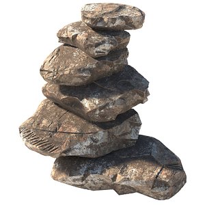3D Stacked rock