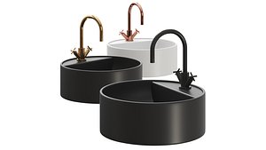 TWIN SET SLIM Countertop washbasin by Ceramica Flaminia 3D model