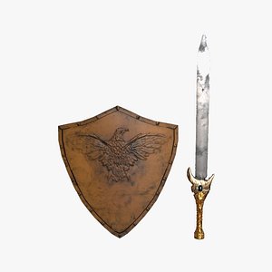sword shield 3D model