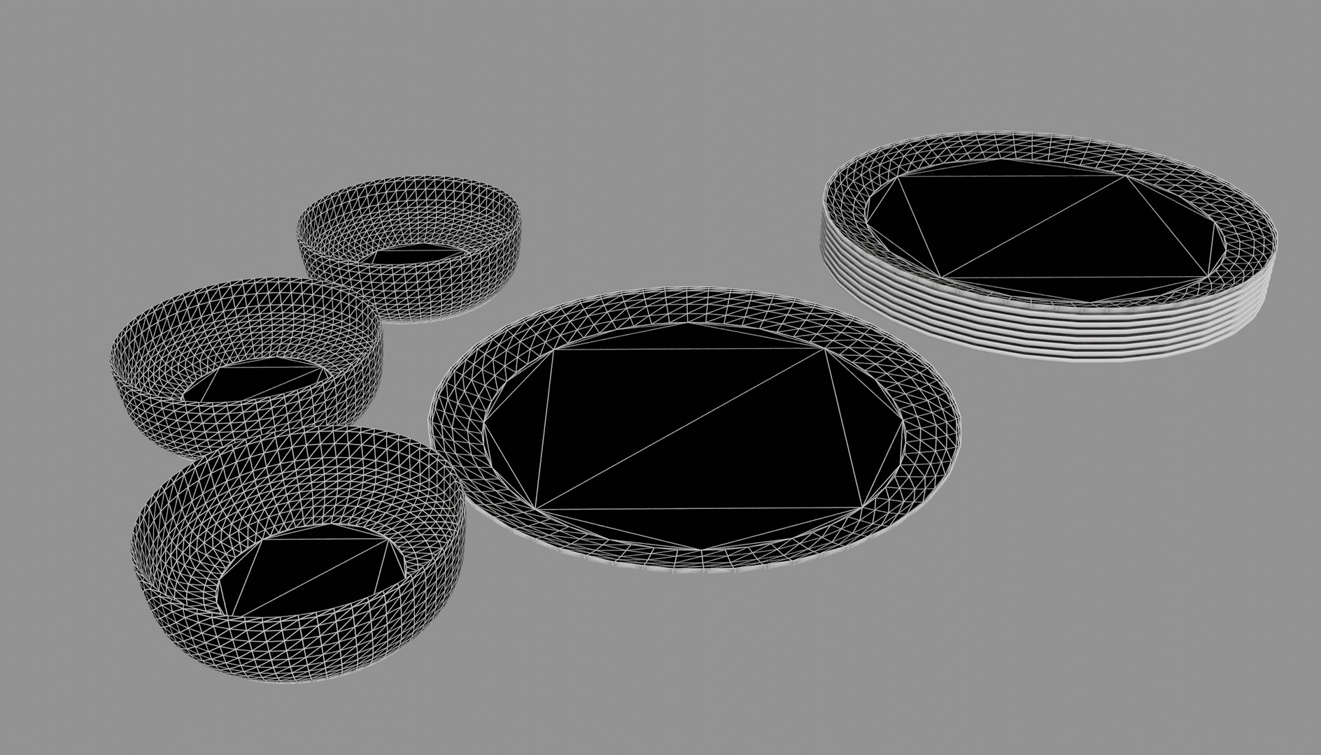 3D Indian Style Plate And Bowl Model - TurboSquid 2125297