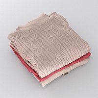 Stack Of Folded Womens Clothes 171