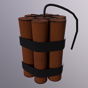 3D Dynamite  Game Ready  Low Poly PBR 3D Model model