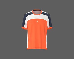 Mens sport t-shirt with mesh and cut and sew detailing with graphic 3D