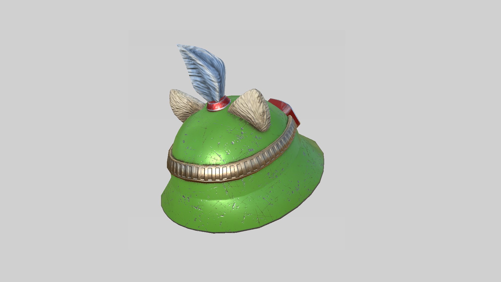 Teemo Helmet 04 Normal Damaged - Character Fashion Design 3D Model ...