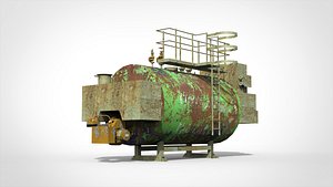 commercial gas oil water heater 3D