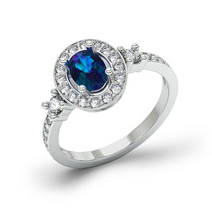 engagement ring 3d max
