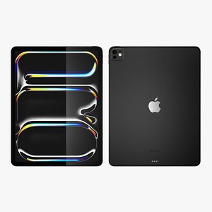 3D Apple iPad Pro 13 2024 Space Black model