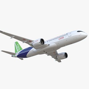 Comac C919 Narrow Body Airliner Rigged
