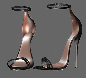 3D shoeshighheelboot model
