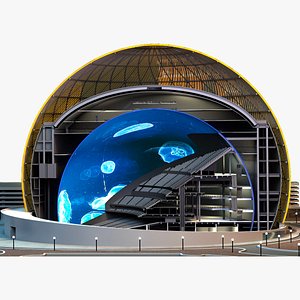 Sphere of Las Vegas with cutaway 3D