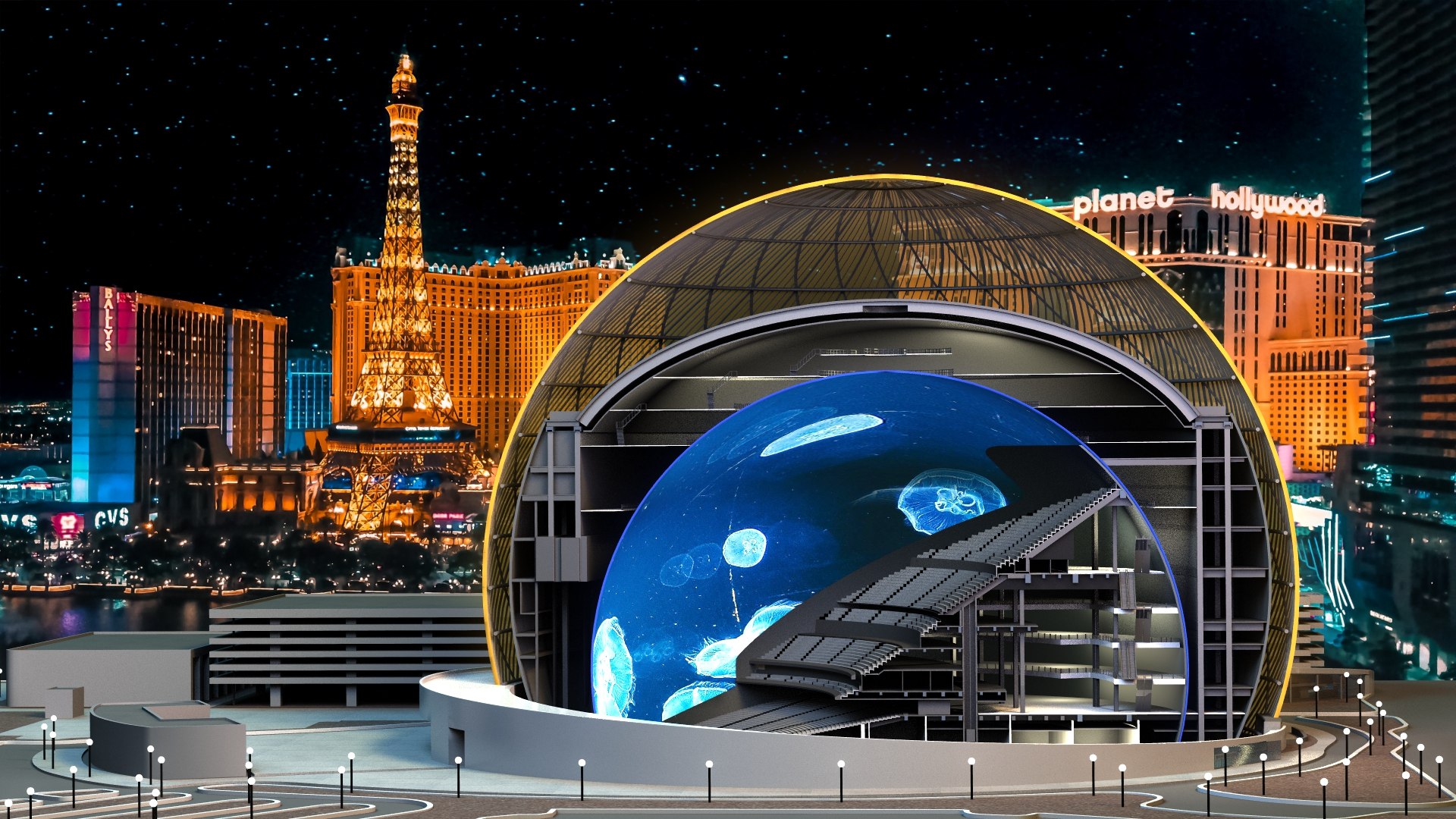 Sphere Of Las Vegas With Cutaway 3D - TurboSquid 2215948