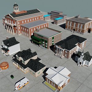 Small Town America Buildings Collection