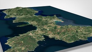 3D Island Elba Italy model