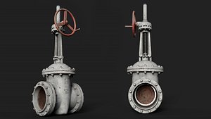 industrial gate valve 3D