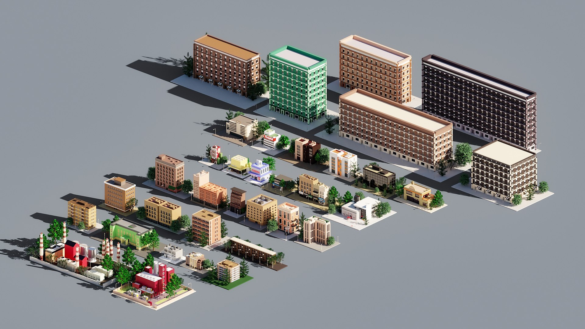 Buildings Collection 35 3D model 3D - TurboSquid 2140212
