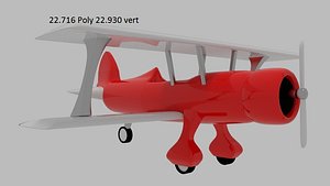 bi-plane biplane 3d model