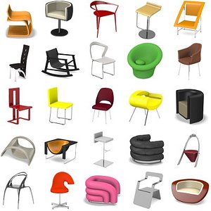 3ds max 25 modern chairs