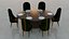 Separable Emerald Chairs Heritage Dining Table Minimal Dinner Set