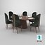 Separable Emerald Chairs Heritage Dining Table Minimal Dinner Set