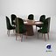Separable Emerald Chairs Heritage Dining Table Minimal Dinner Set