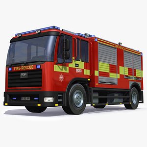 3D england uk firetruck