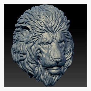 Lion head 3D model