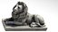 3D Sitting Lion Statue