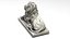 3D Sitting Lion Statue
