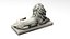 3D Sitting Lion Statue