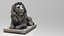 3D Sitting Lion Statue