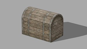 Old Wooden Box 8 3D