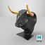 Scultura di un busto di toro