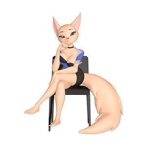 Fenneko  the Cat 3D model