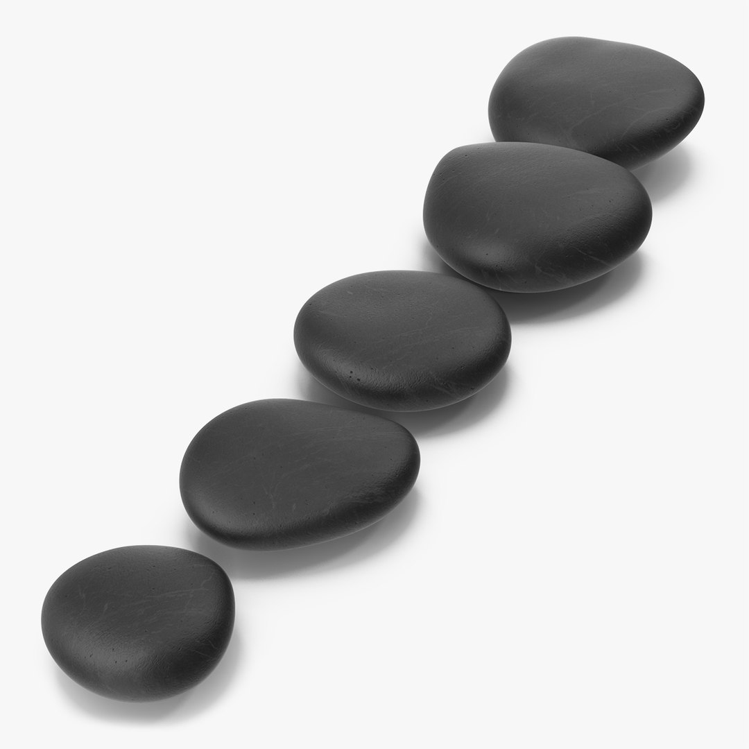 Black Stones Set 3D model preview