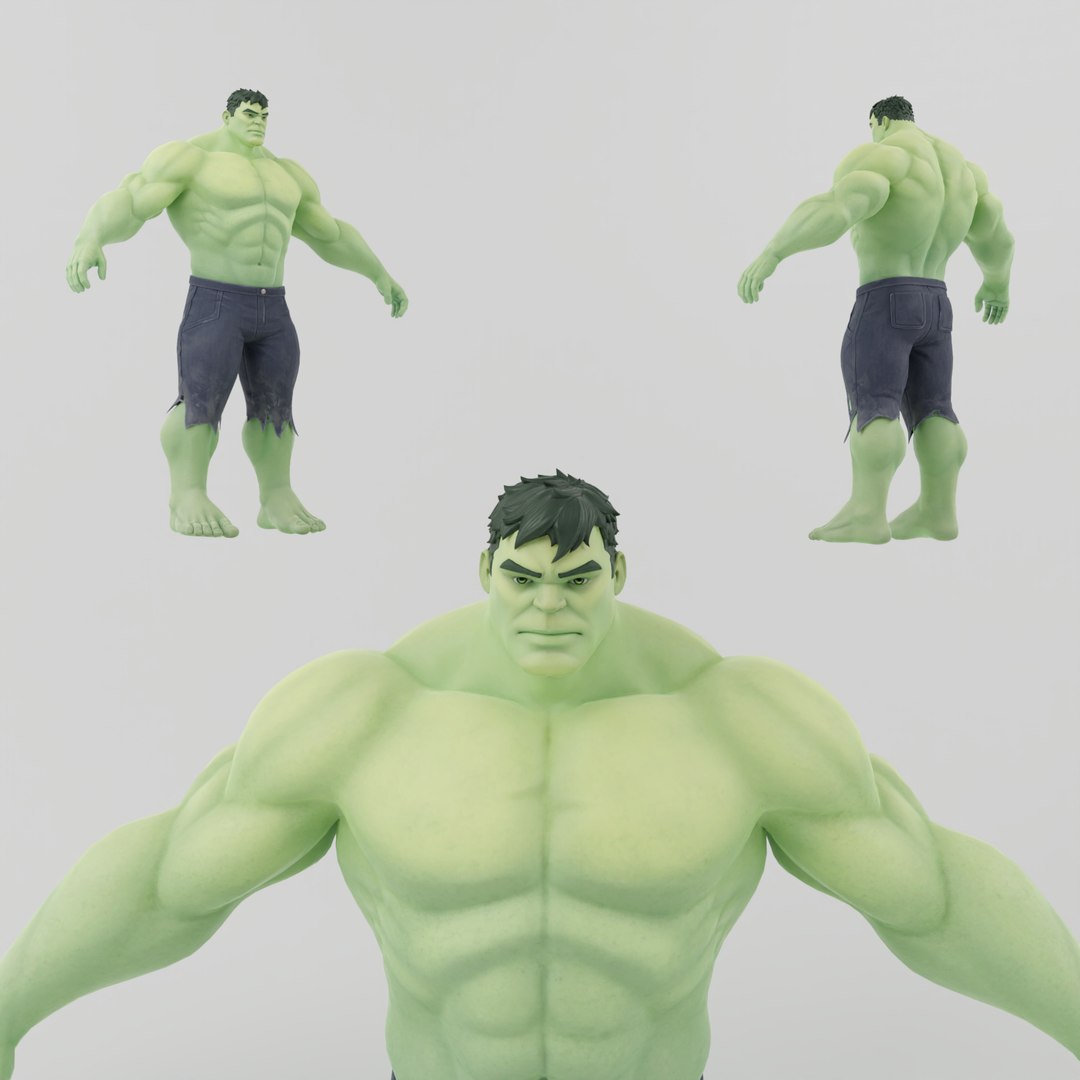 3D Hulk Lowpoly Rigged - TurboSquid 2034336