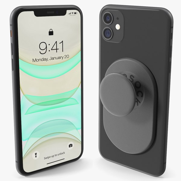modelo 3d Smartphone con empuñadura ovalada extendida en gris oscuro ...