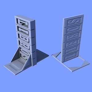 Aguanta libros Bookends 3D model
