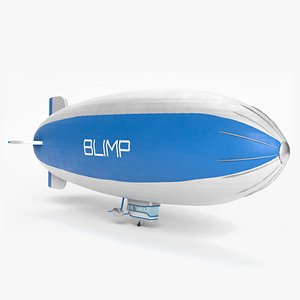 3D blimp airship aircraft model