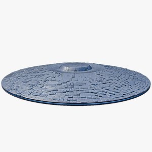 3D model UFO Lowpoly Spaceship