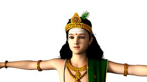 3D lord young muruga t pose model