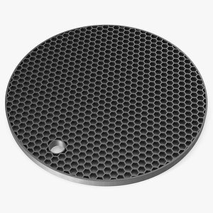 Heat Resistant Silicone Trivet Round Black