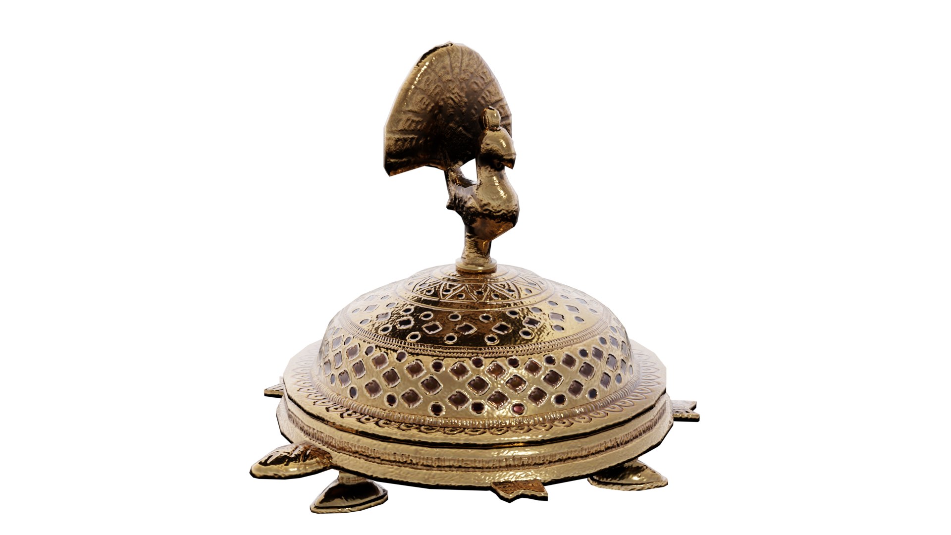 Pavo Brass Incense Holder 3D Model TurboSquid 2244516